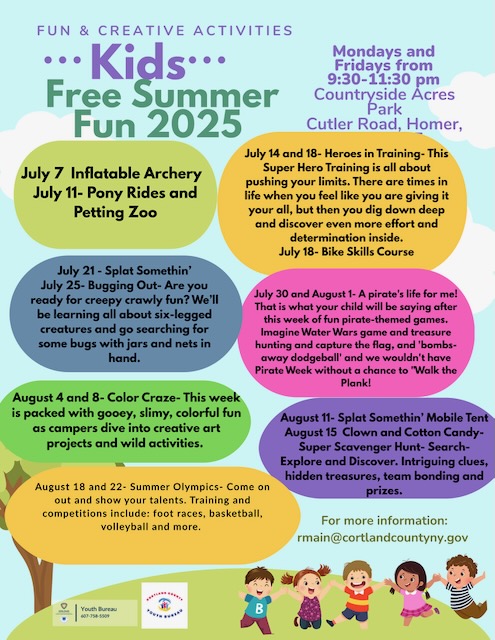 Schedule for summer